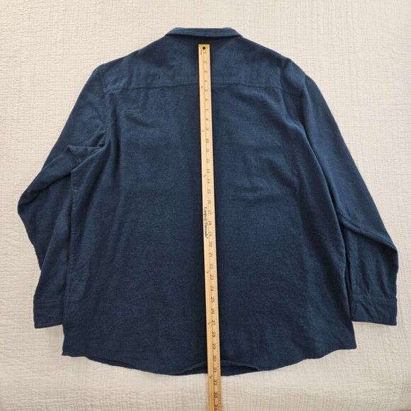 Red Head Brand Co. 2 Pocket Heavy Blue Flannel Shirt Men's 2XL Long Sleeve EUC - Picture 14 of 15